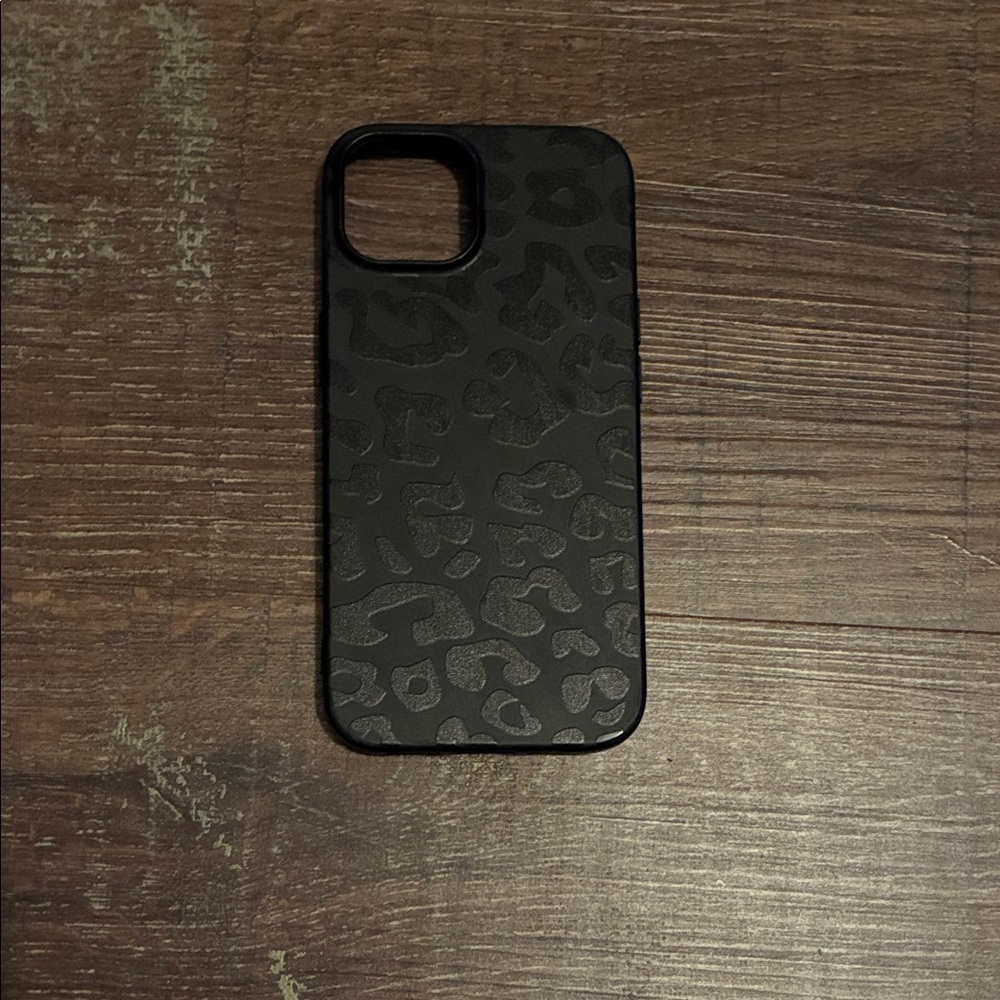 Black Leopard Print Phone Case